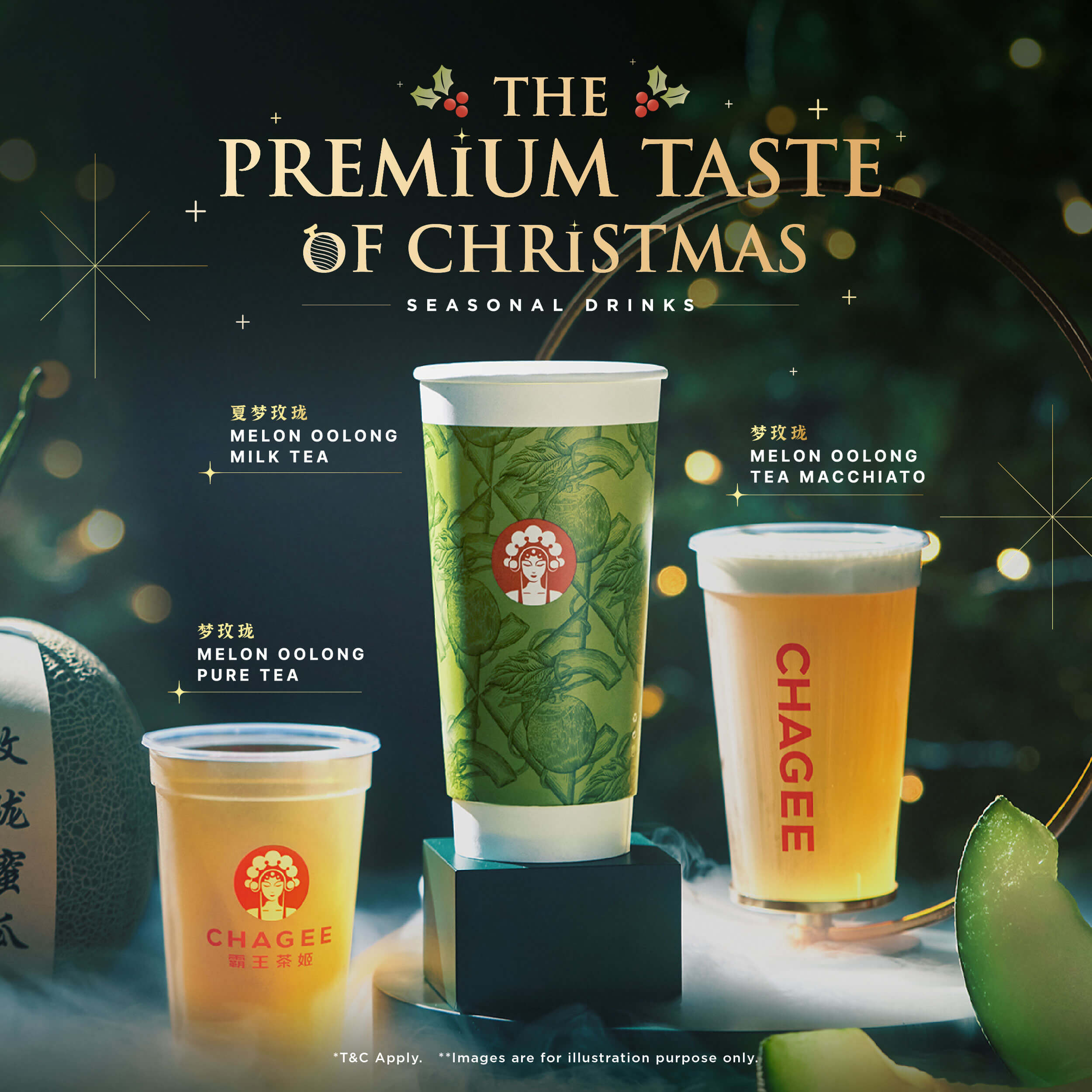 CHAGEE offers Premium Taste of Christmas with Seasonal Meilong Melon Oolong Series